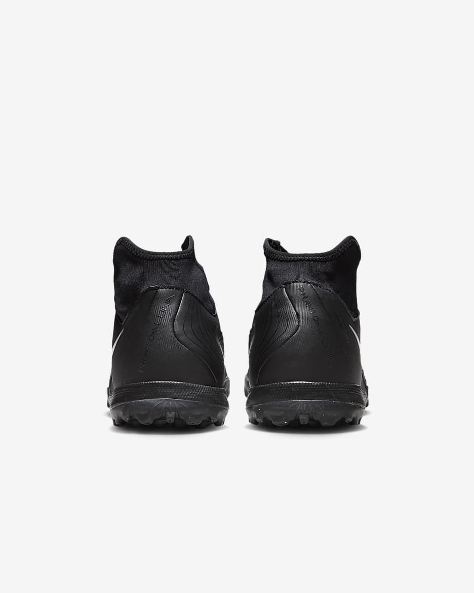 Nike Phantom Luna 2 Academy TF High-Top Football Shoes - Black/Black