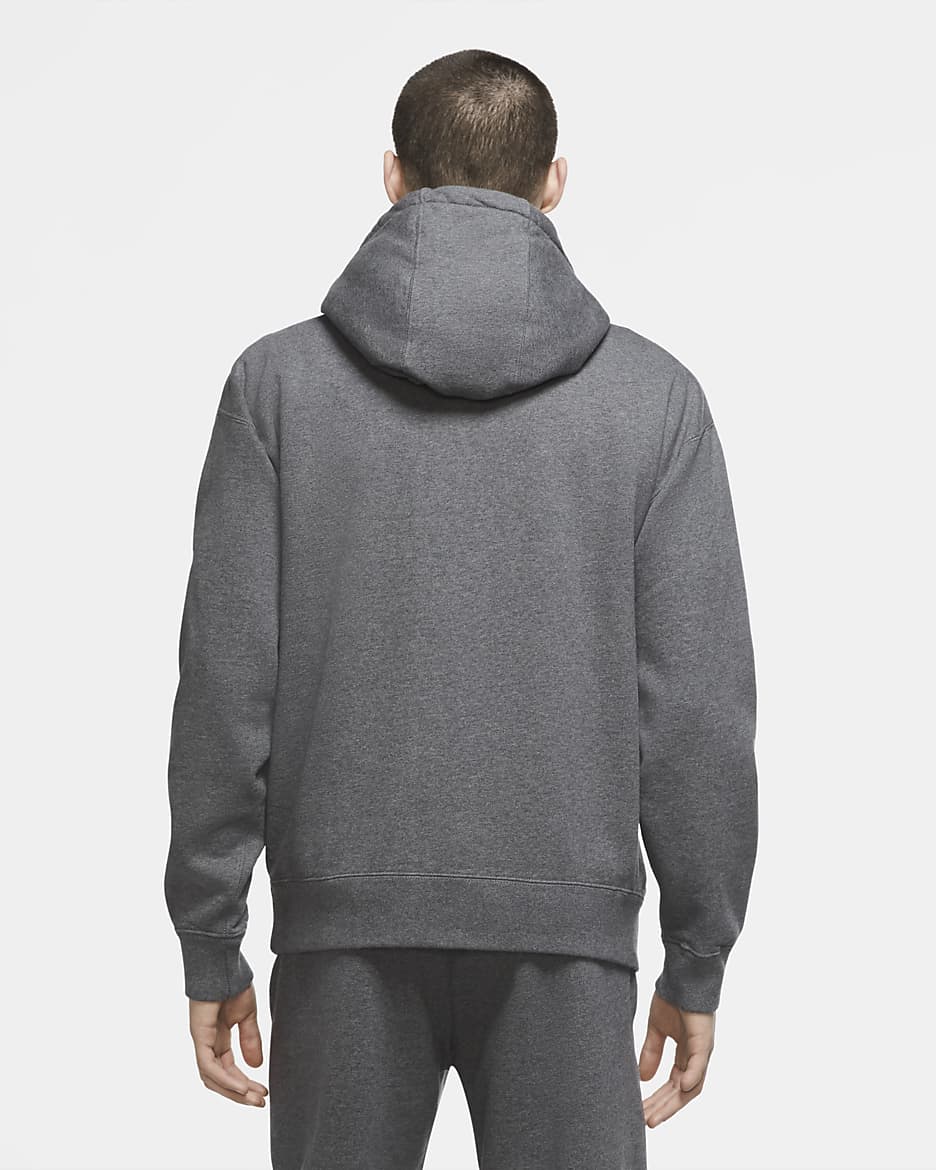 NikeLab Men's Washed Hoodie - Charcoal Heather/White