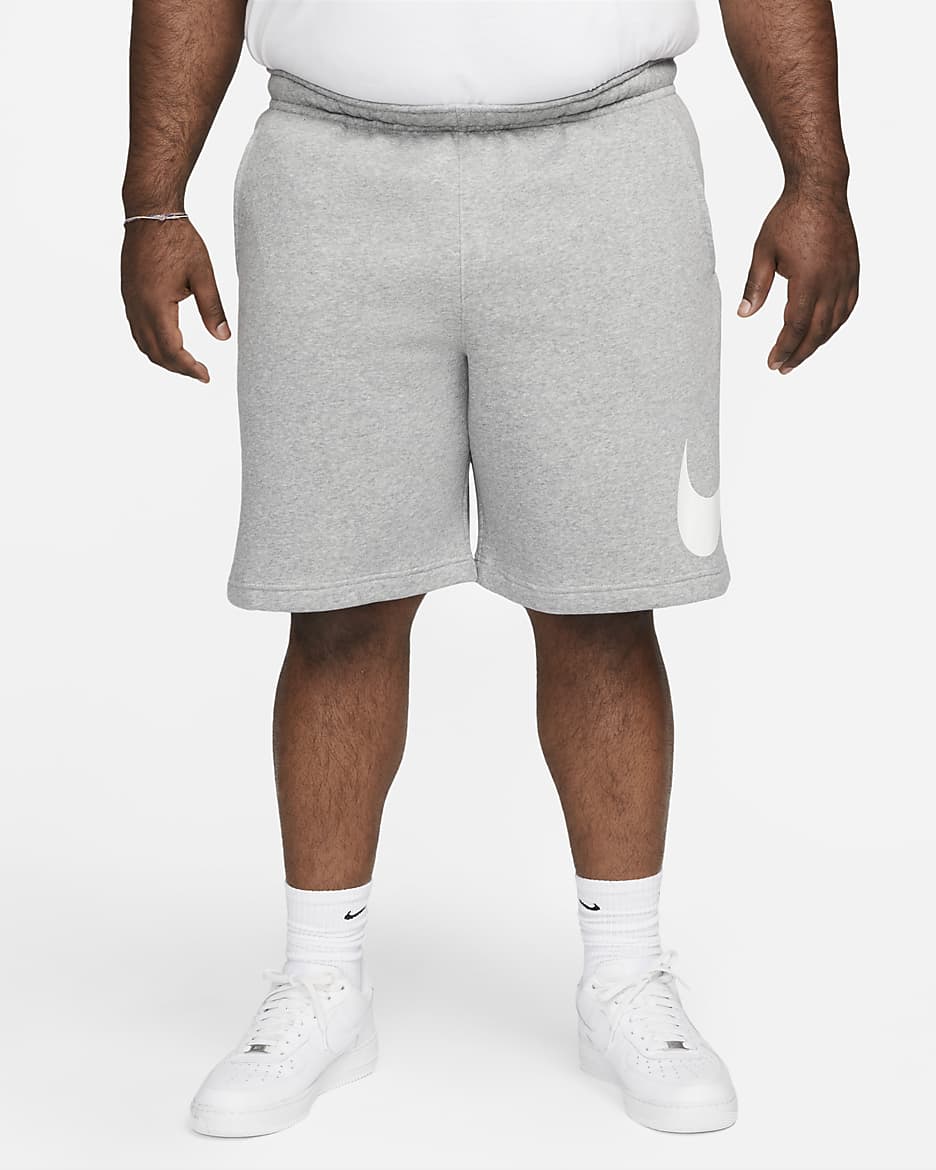 Nike Sportswear Club mønstret shorts til herre - Dark Grey Heather/Hvit/Hvit