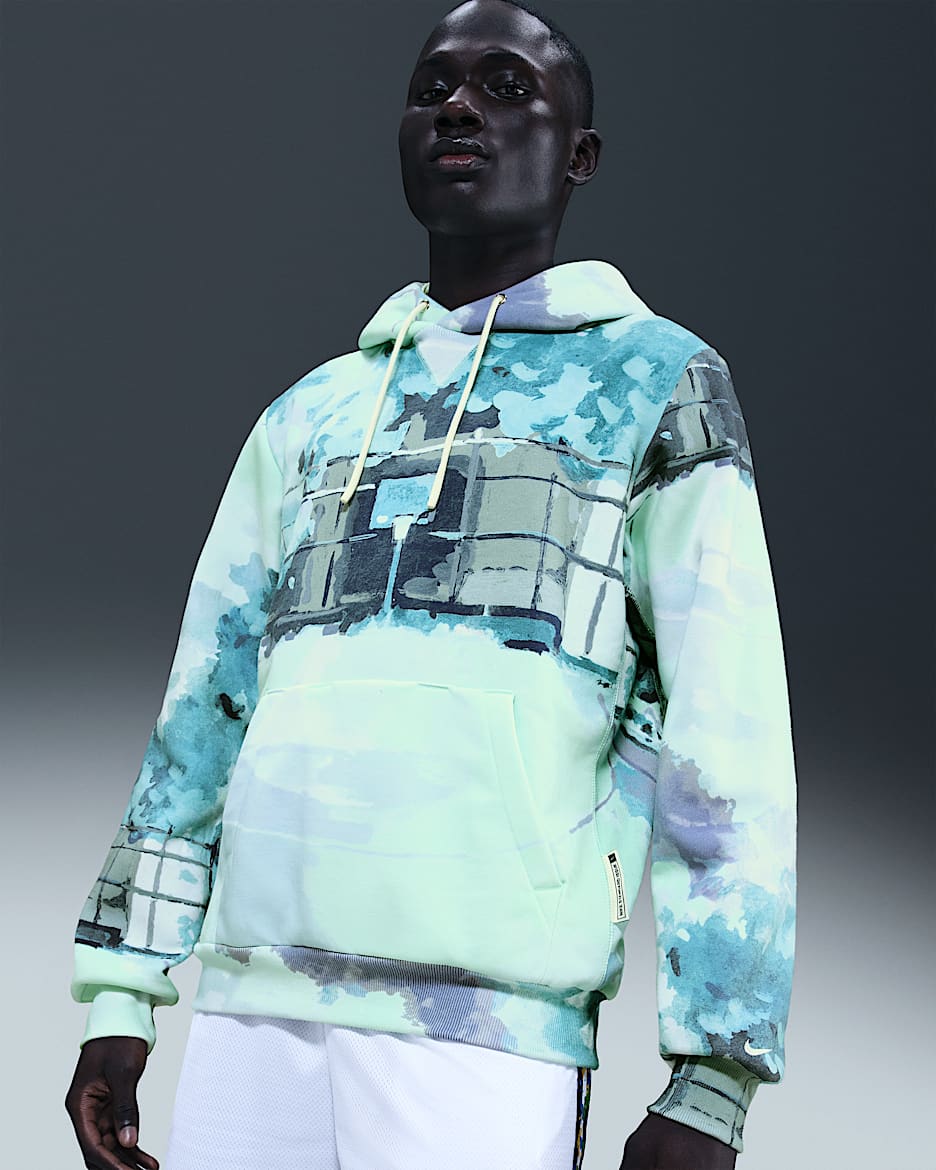 Nike Standard Issue Men's Therma-FIT Pullover Basketball Hoodie - Dusty Cactus/Pale Ivory