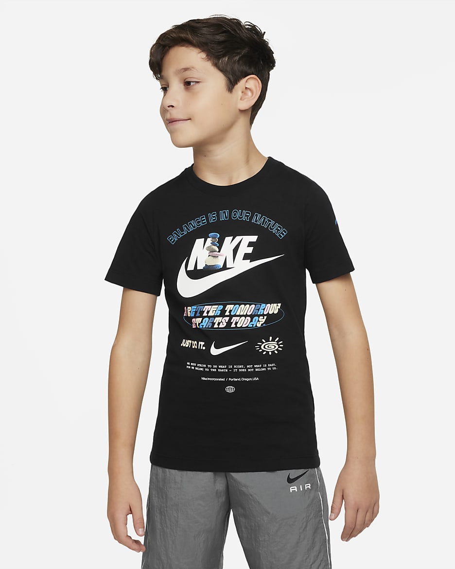 Nike Sportswear Big Kids' T-Shirt - Black
