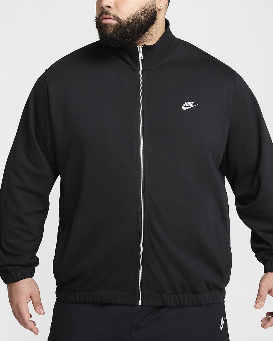 Nike Club Men's Knit Jacket - Black/Black/White