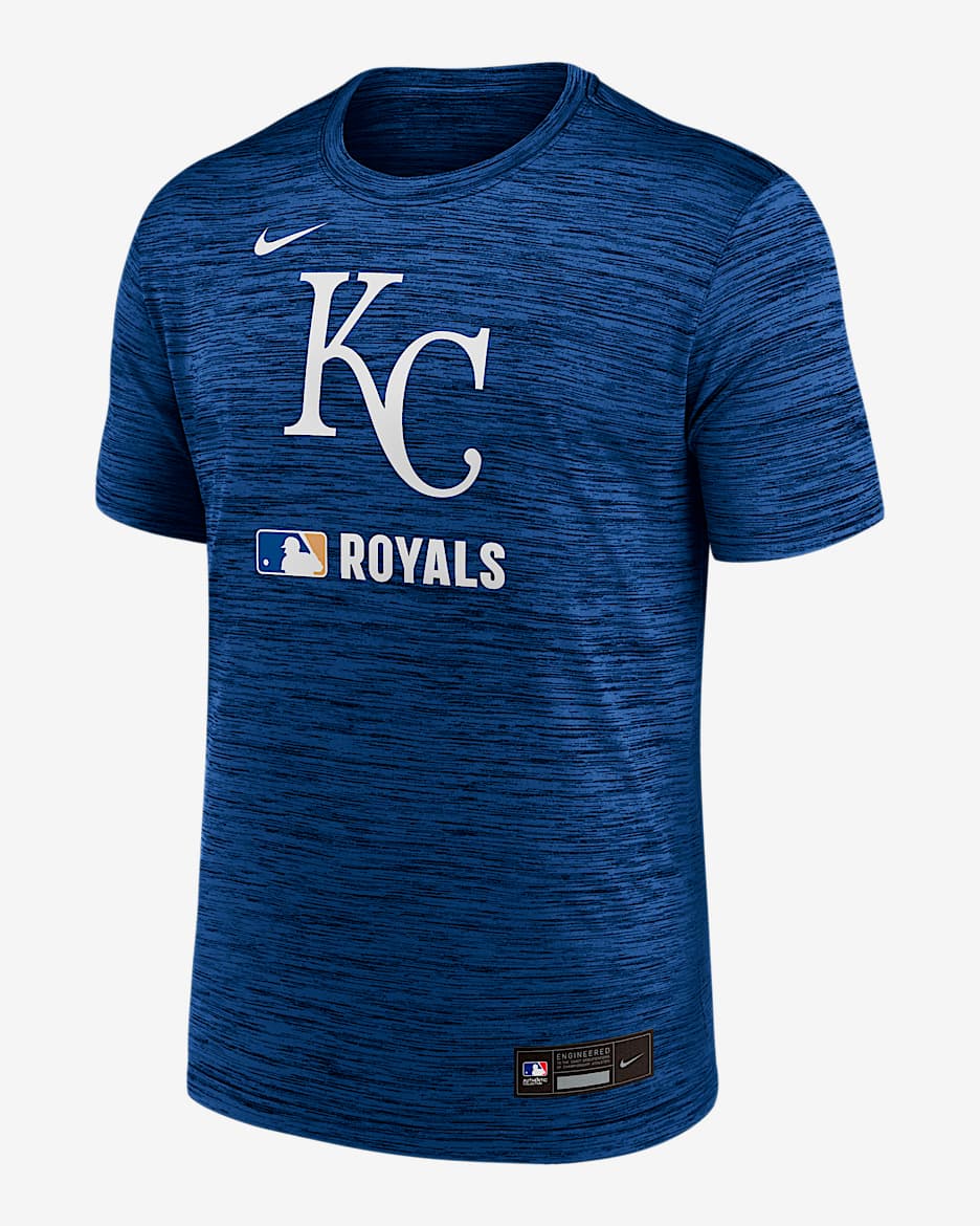 Playera Nike Dri-FIT de la MLB para hombre Kansas City Royals Authentic Collection Velocity - Royal