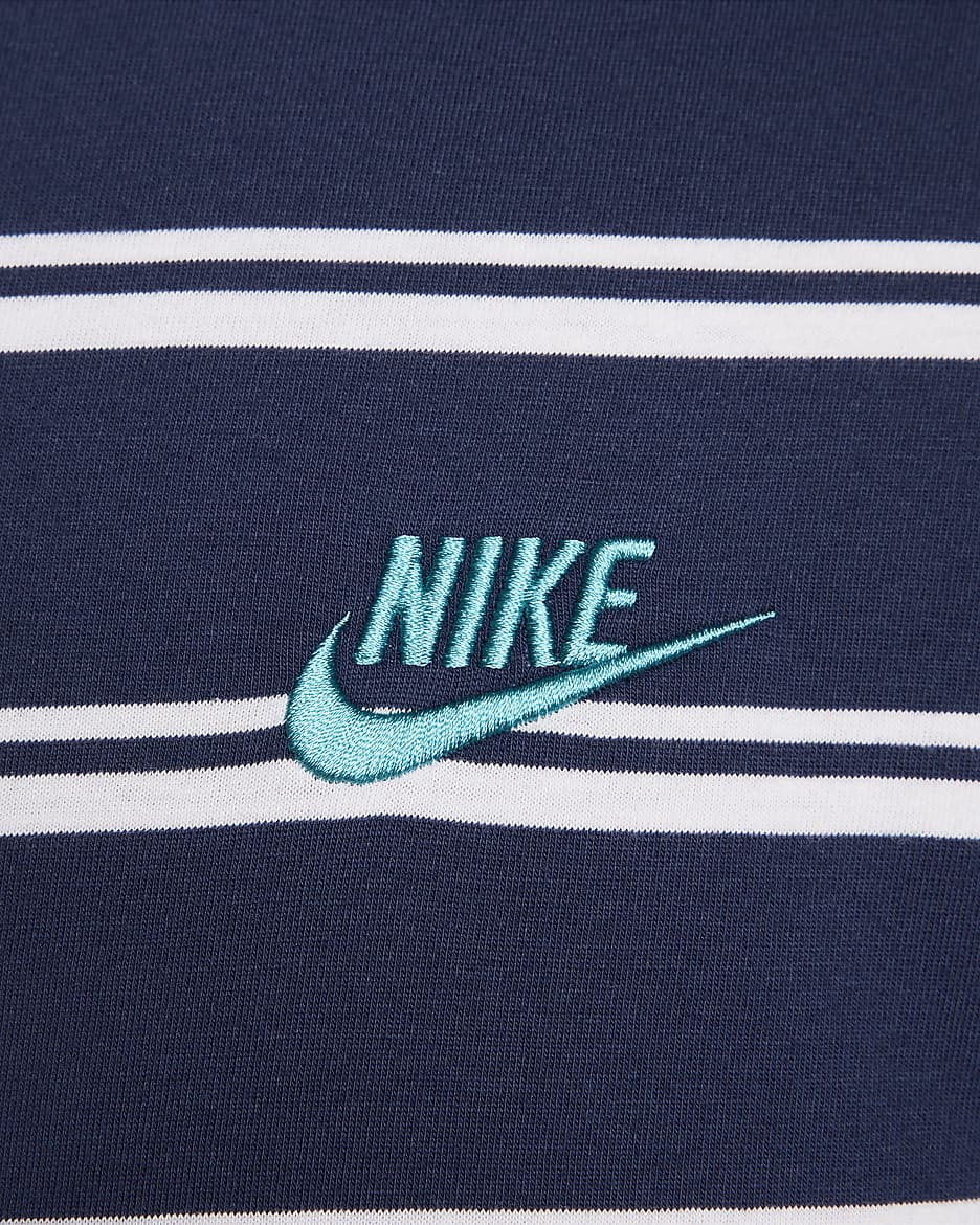 Nike Sportswear Men's Striped T-Shirt - Midnight Navy