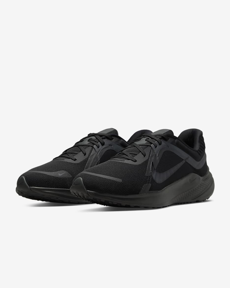 Nike Quest 5 Men's Road Running Shoes - Black/Dark Smoke Grey