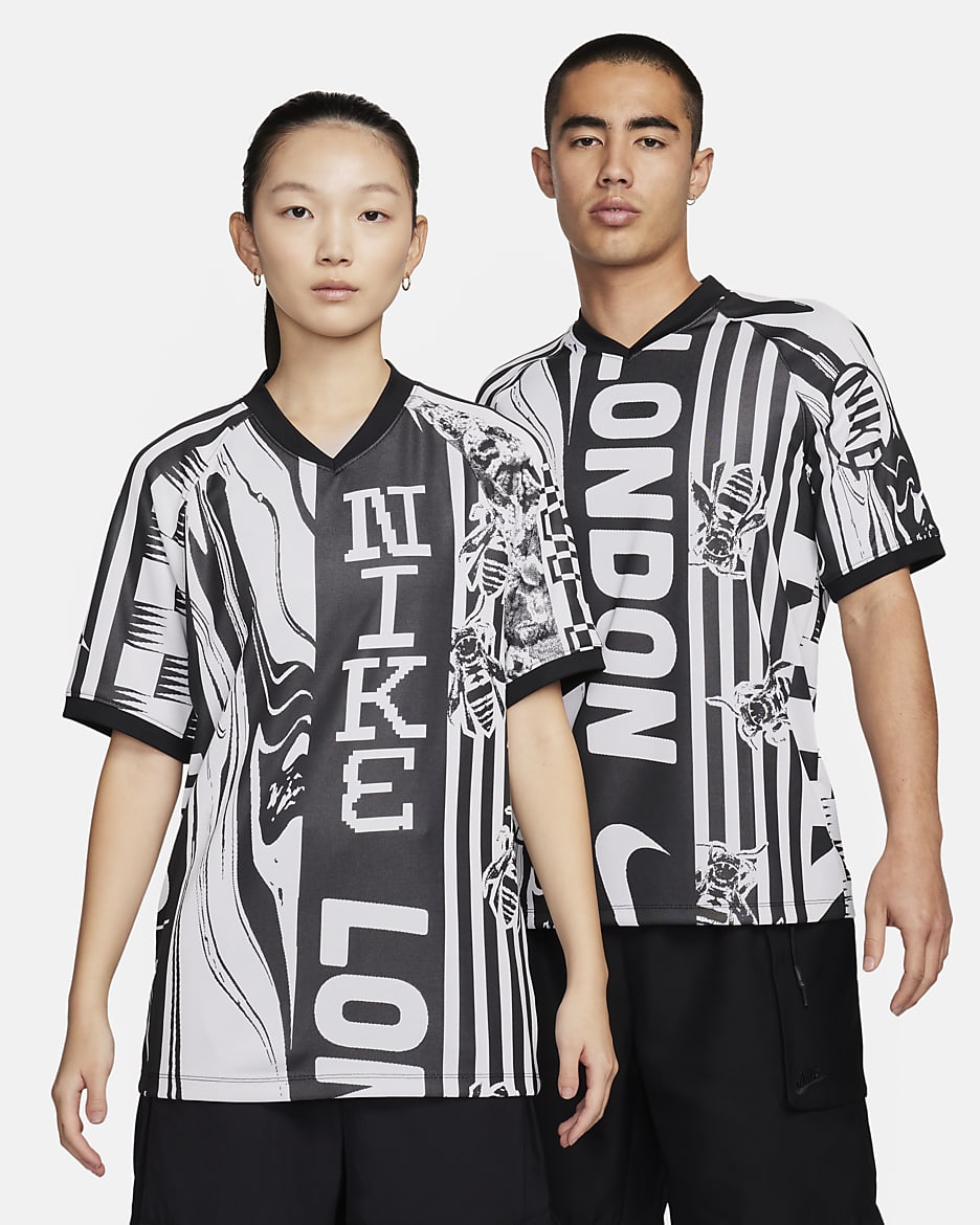 ナイキ カルチャー オブ フットボール メンズ Dri-FIT ショートスリーブ サッカーユニフォーム - ブラック/ブラック/ホワイト/ホワイト