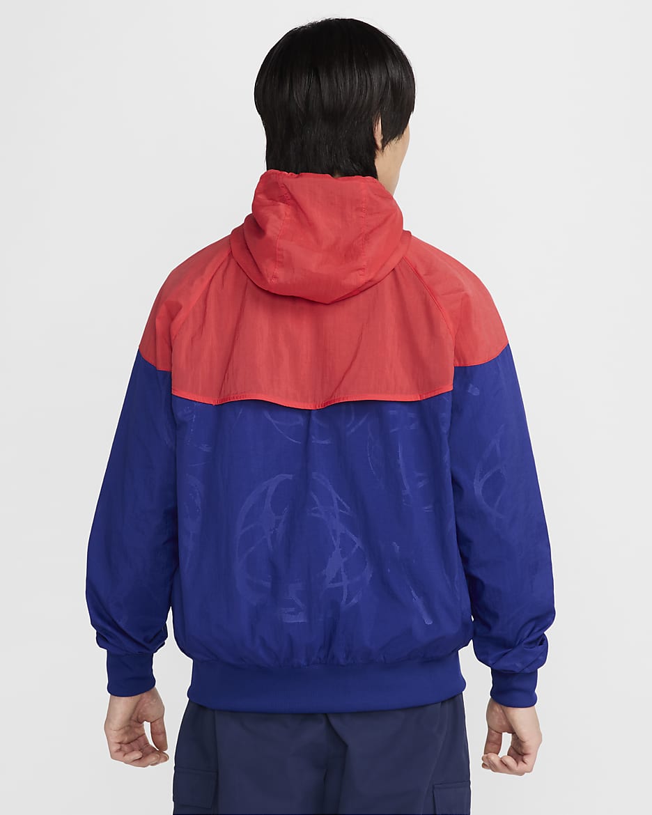 Korea Windrunner Men's Nike Breaking Woven Jacket - Global Red/Deep Royal Blue/Deep Royal Blue