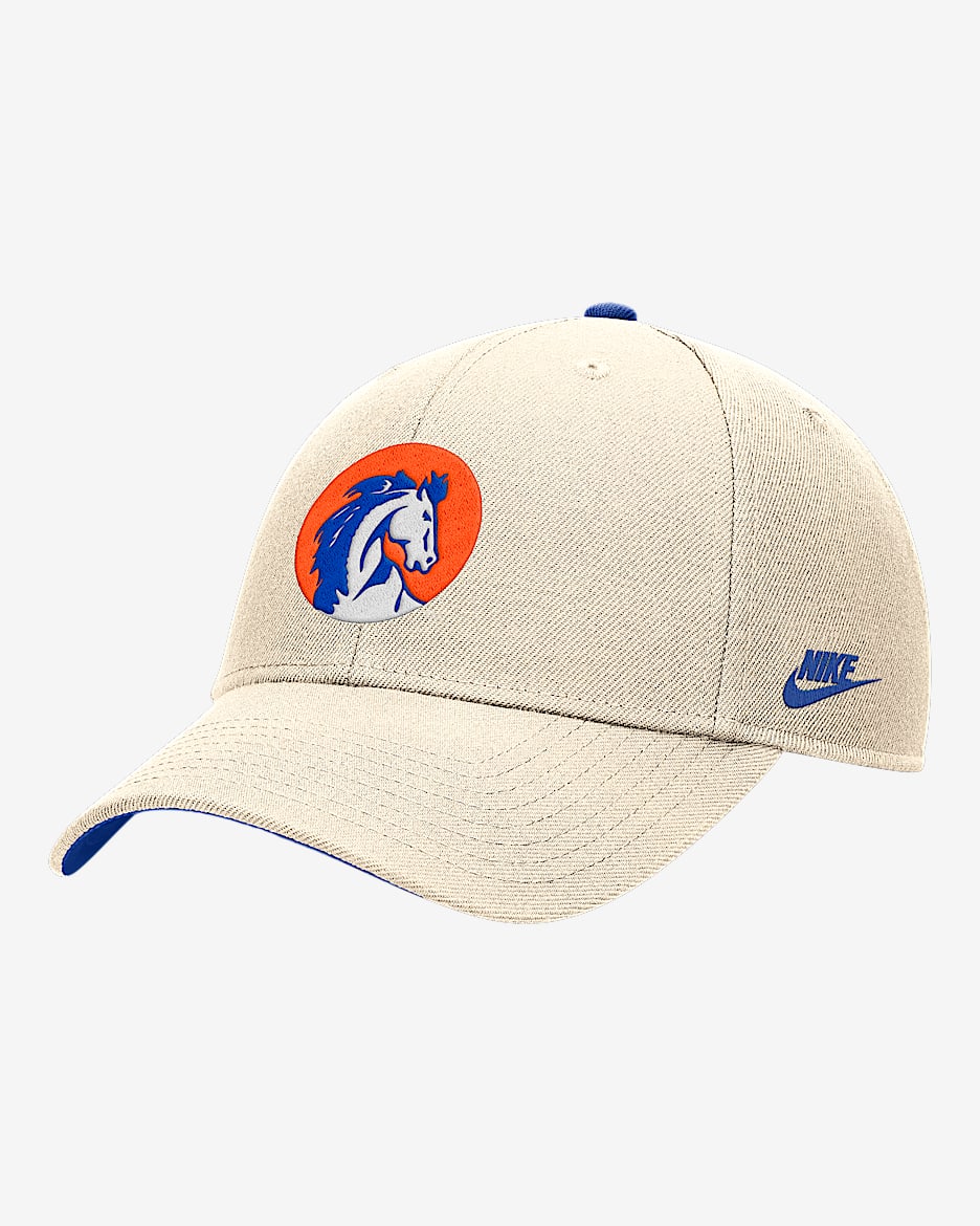 Boise State Rise Men's Nike College Adjustable Cap - Natural
