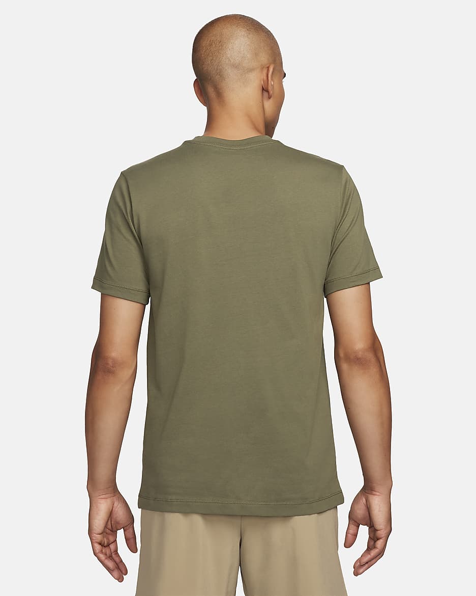 Nike fitnessshirt voor heren - Medium Olive