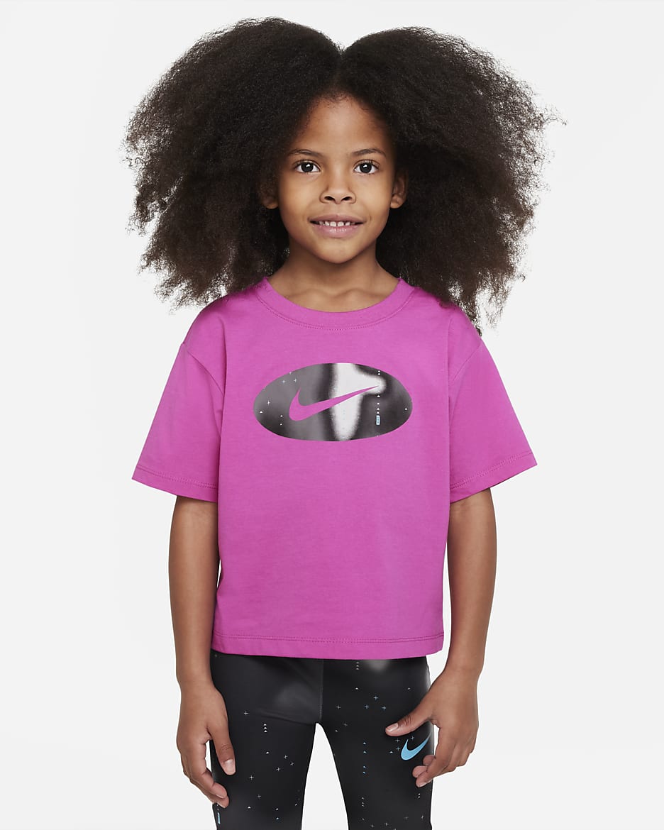 Nike Kids Create Graphic Boxy Tee Little Kids' T-Shirt - Active Fuchsia