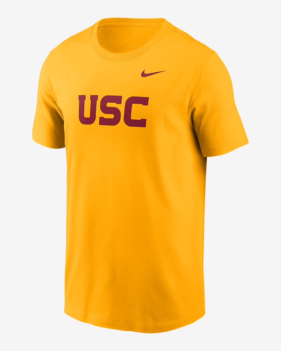 Playera universitaria Nike para hombre USC Trojans Primetime Wordmark - Oro