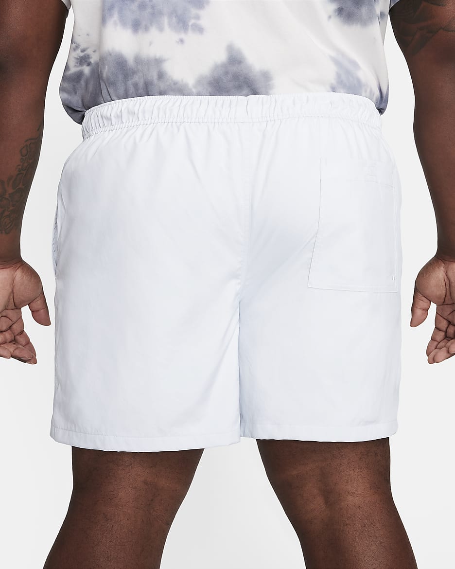 Nike Club Men's Woven Flow Shorts - Pure Platinum/White