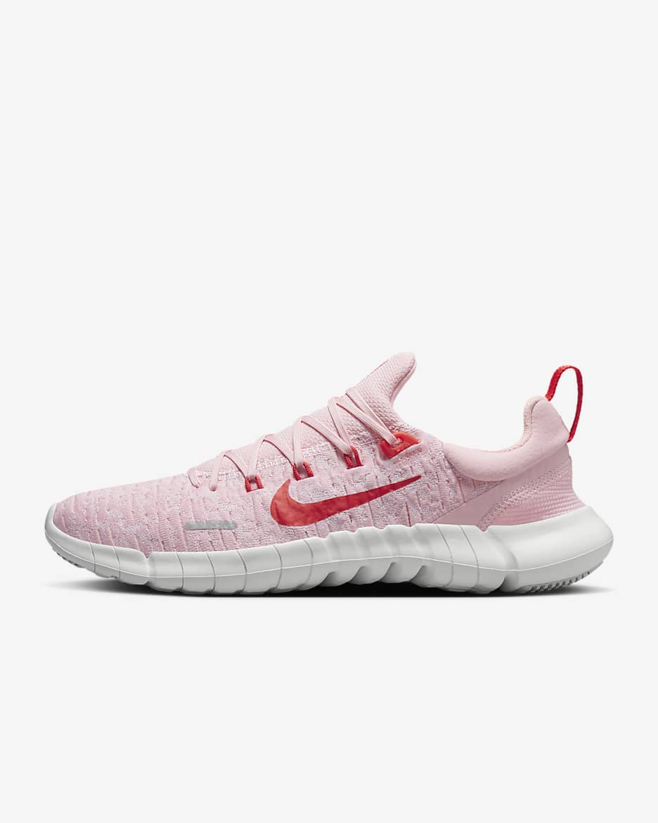 รองเท้าวิ่งโร้ดรันนิ่งผู้หญิง Nike Free Run 5.0 - Medium Soft Pink/Pink Foam/Summit White/Light Crimson
