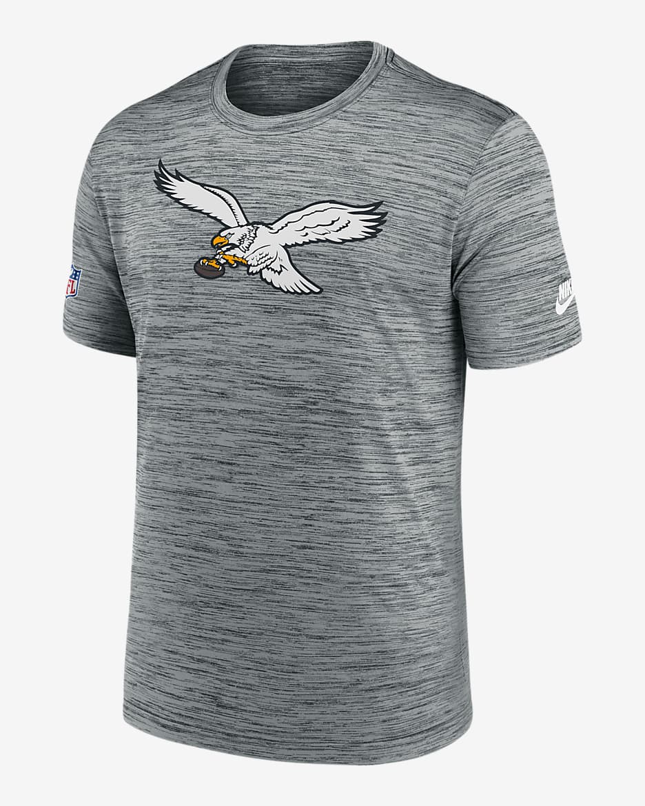Philadelphia Eagles Sideline Velocity Men's Nike Dri-FIT NFL T-Shirt - Grey Heather