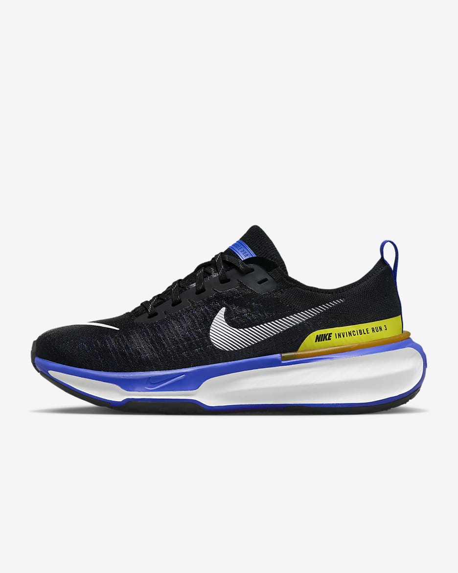 Nike Invincible 3 Men's Road Running Shoes - Black/Racer Blue/High Voltage/White
