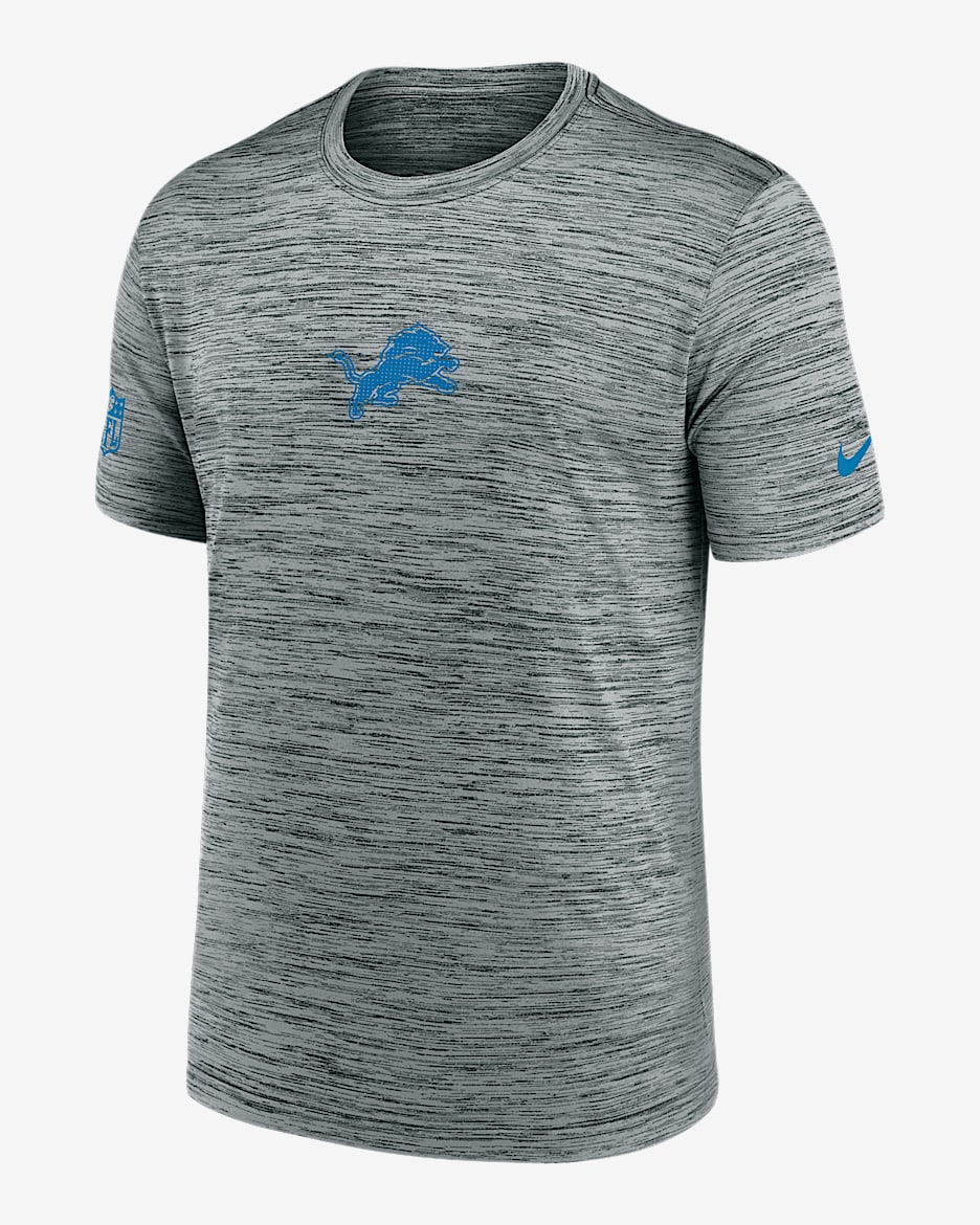 Detroit Lions Sideline Team Issue Velocity Men's Nike Dri-FIT NFL T-Shirt - Grey