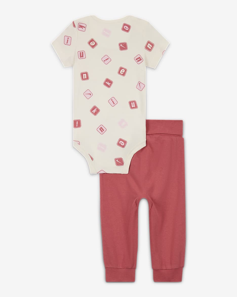 Conjunto de dos piezas de body estampado para bebé (0 a 9 meses) Nike - Adobe