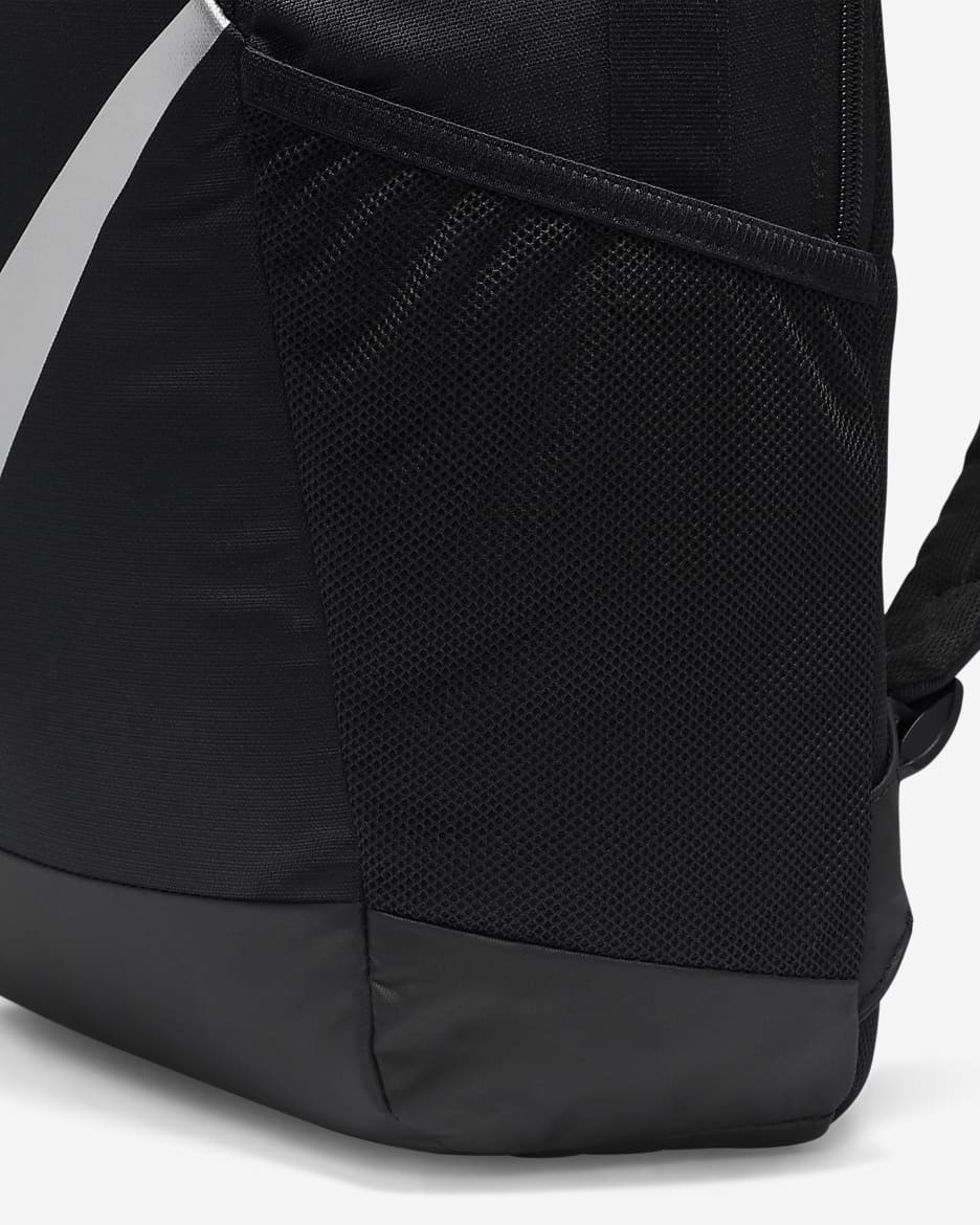 Mochila para niños Nike Brasilia (18L) - Negro/Negro/Plata metalizado