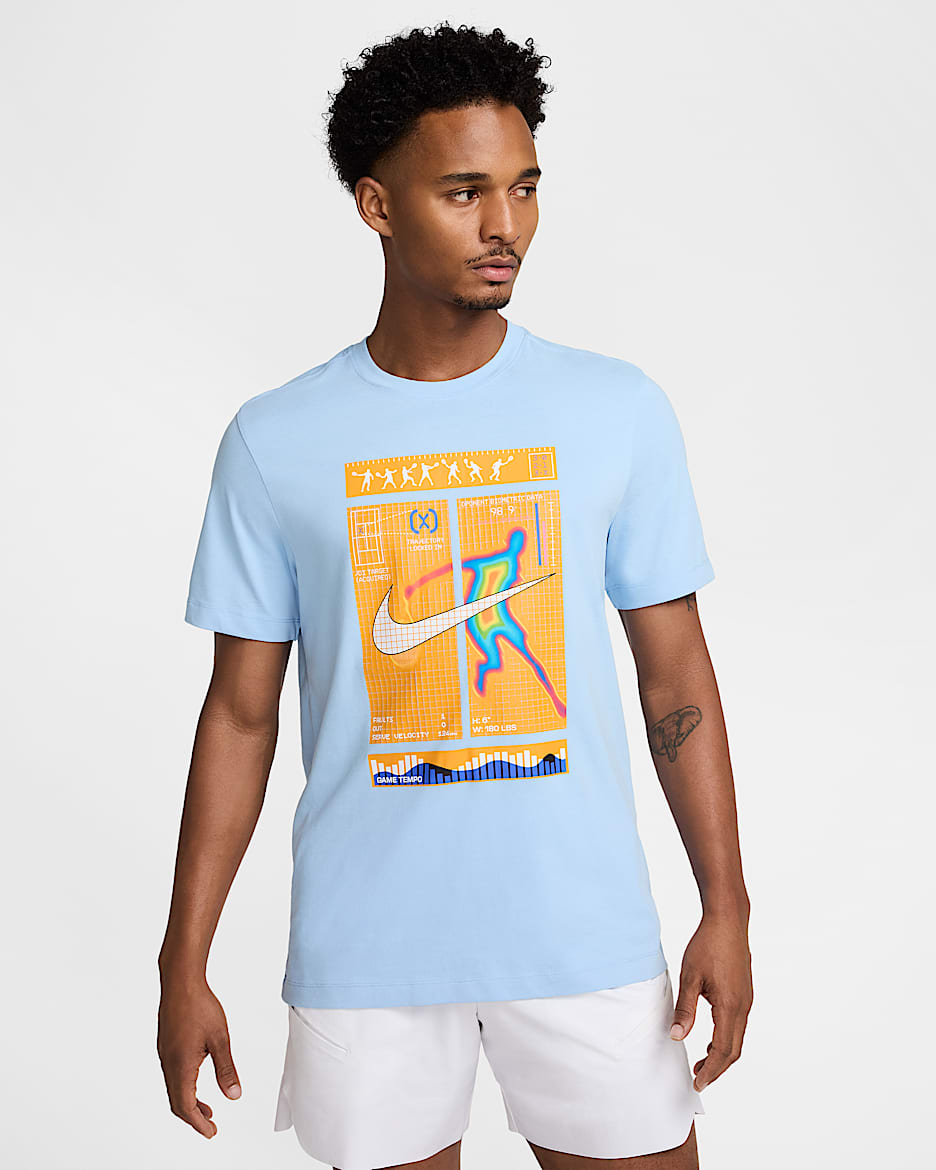 Playera de tenis Dri-FIT para hombre NikeCourt - Azul psíquico
