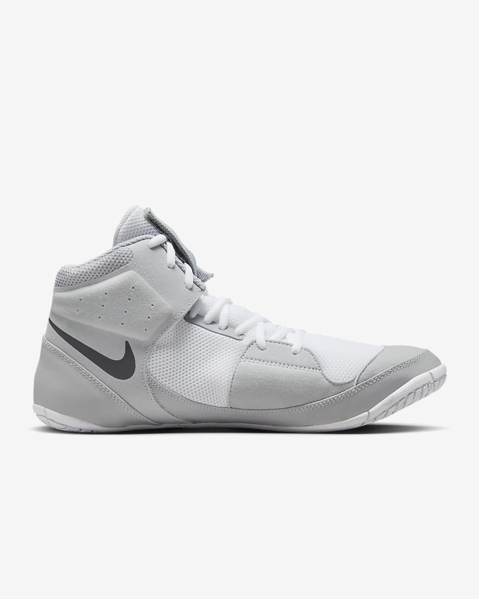 Nike Fury Wrestling Shoes - White/Wolf Grey/Dark Grey