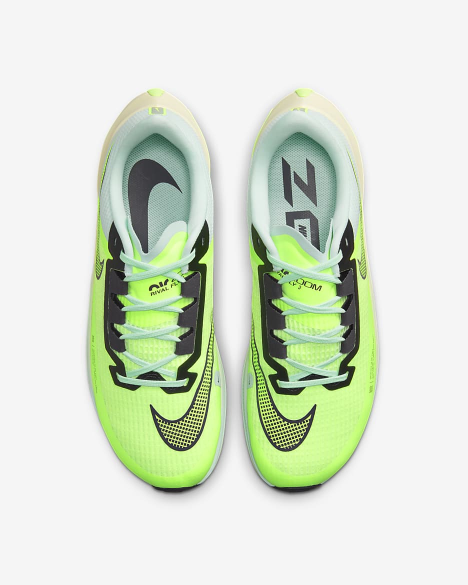 Nike Rival Fly 3 Men's Road Racing Shoes - Ghost Green/Mint Foam/Coconut Milk/Cave Purple