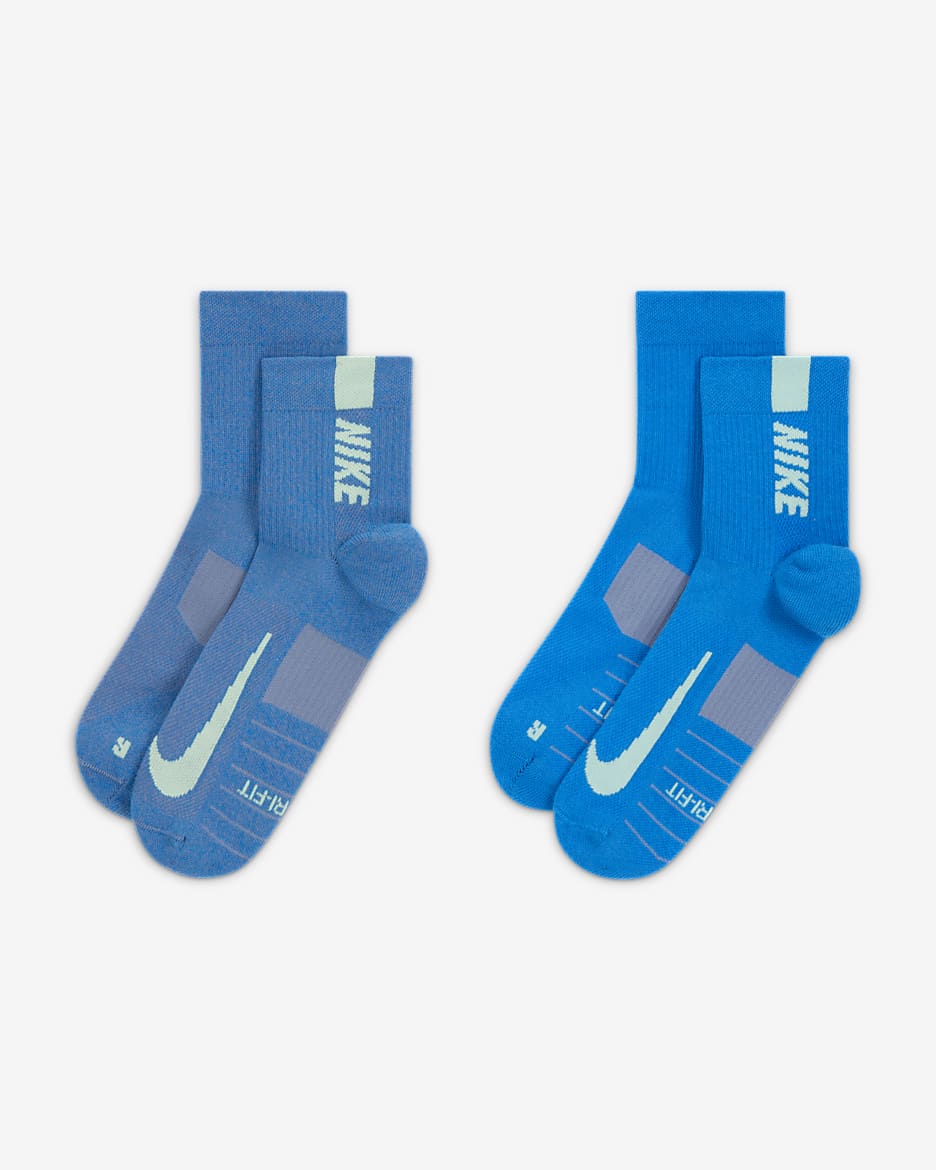 Nike Multiplier Mitjons curts de running (2 parells) - Multicolor