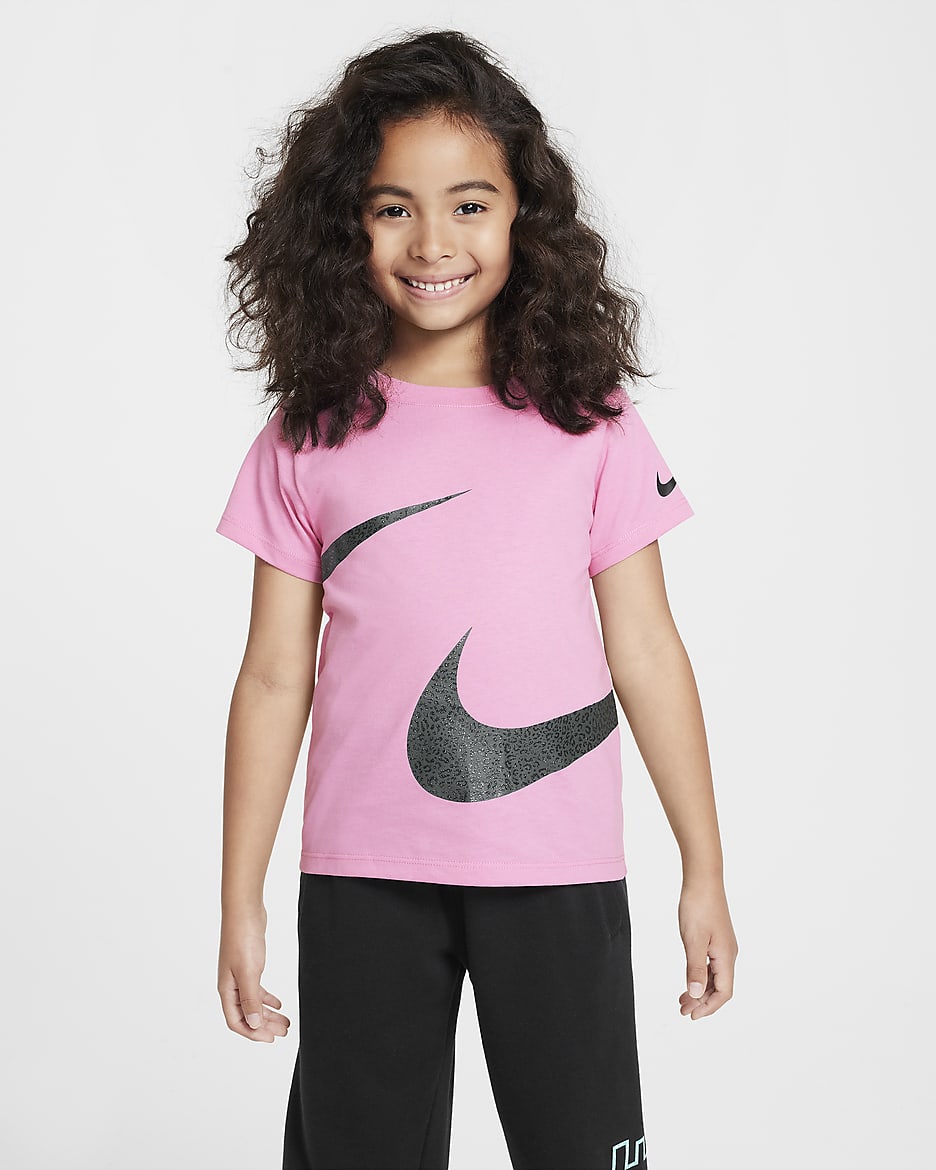 Nike Swoosh Spirit Little Kids' T-Shirt - Magic Flamingo