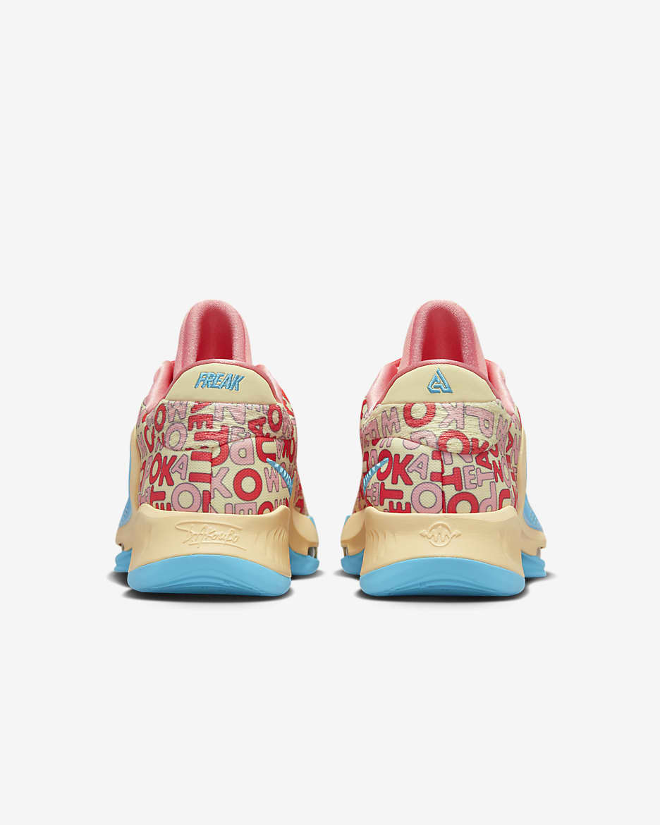 Freak 4 Basketball Shoes - Pale Vanilla/Coral Chalk/Blue Lightning