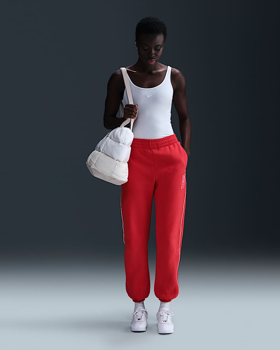 Nike Sportswear Damen-Fleecehose - Fire Red