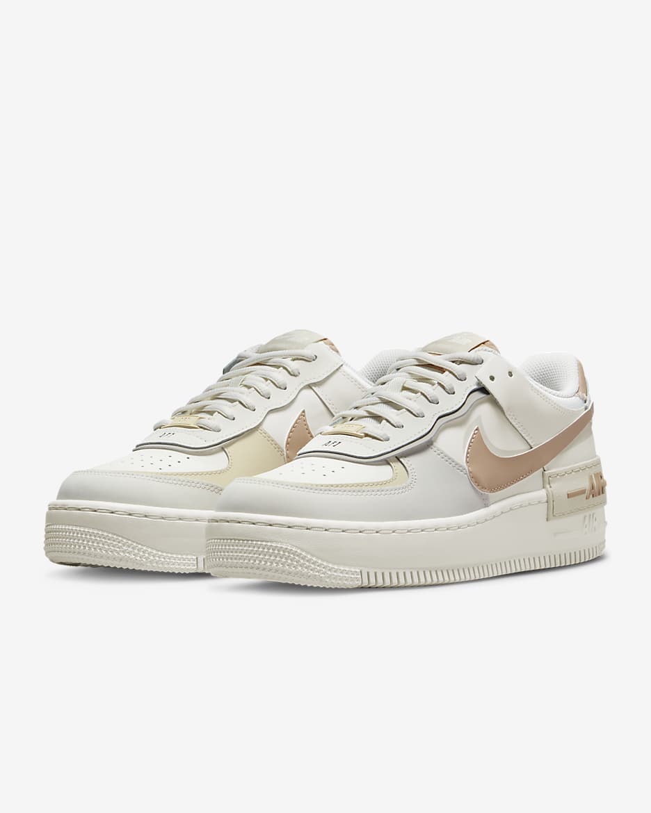 Nike Air Force 1 Shadow 女鞋 - Sail/Fossil/Light Bone/Hemp