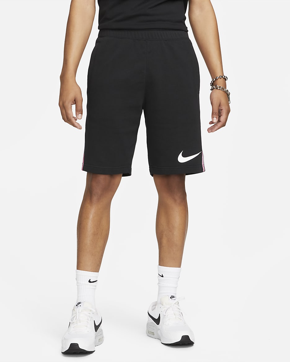 Nike Sportswear Men's Repeat French Terry Shorts - Black/White