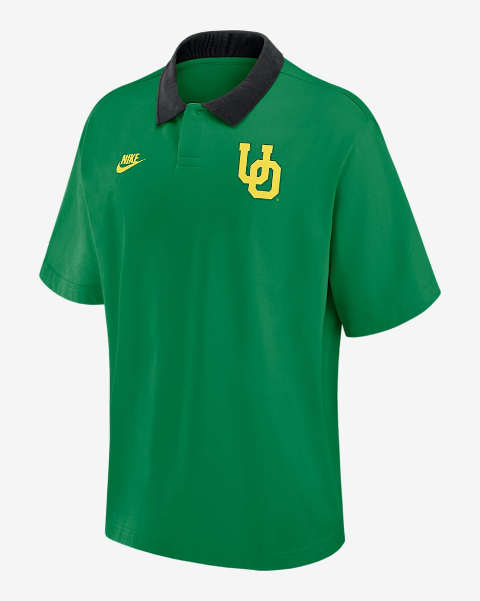 Oregon Ducks Legacy Club Men's Nike College Polo - Apple Green