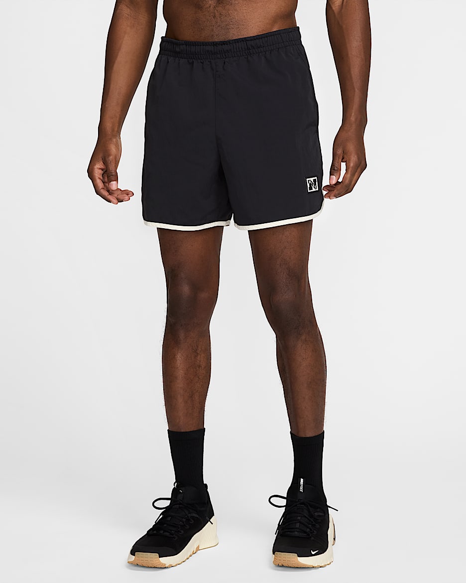 Shorts da training non foderati Dri-FIT 13 cm Nike Gym Heritage – Uomo - Nero/Pale Ivory/Nero
