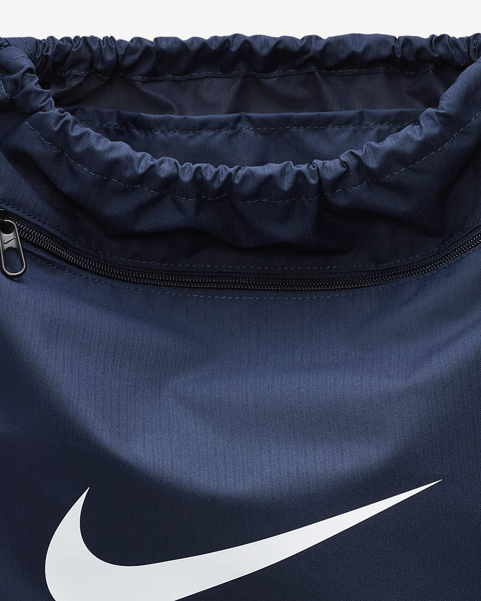 Sac de gym de training Nike Brasilia 9.5 (18 L) - Midnight Navy/Noir/Blanc