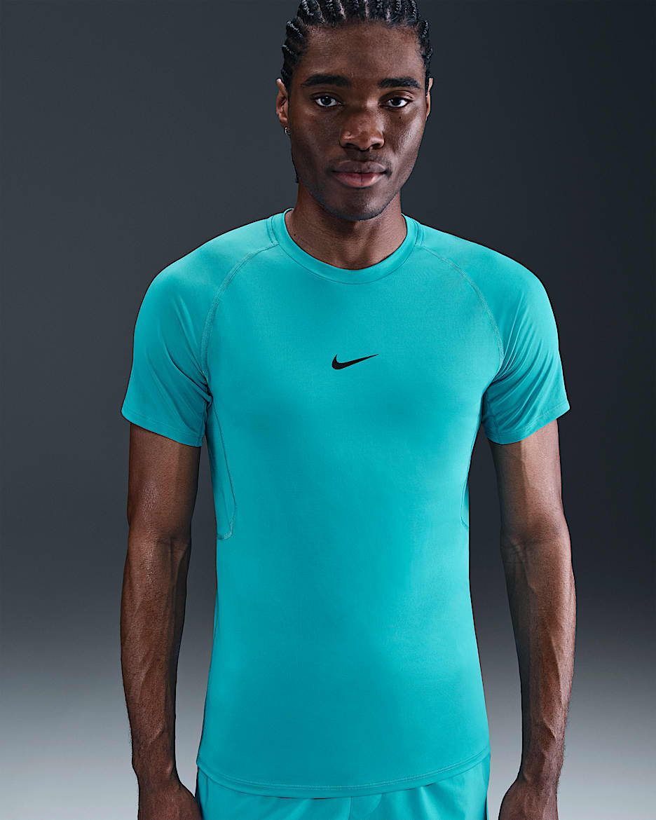 Playera de manga corta Dri-FIT slim para hombre Nike Pro - Cactus empolvado/Negro