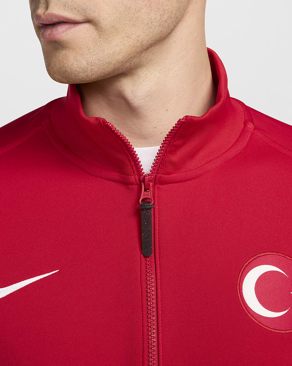 Veste de foot Nike Turquie Academy Pro pour homme - Sport Red/Dark Team Red/Blanc