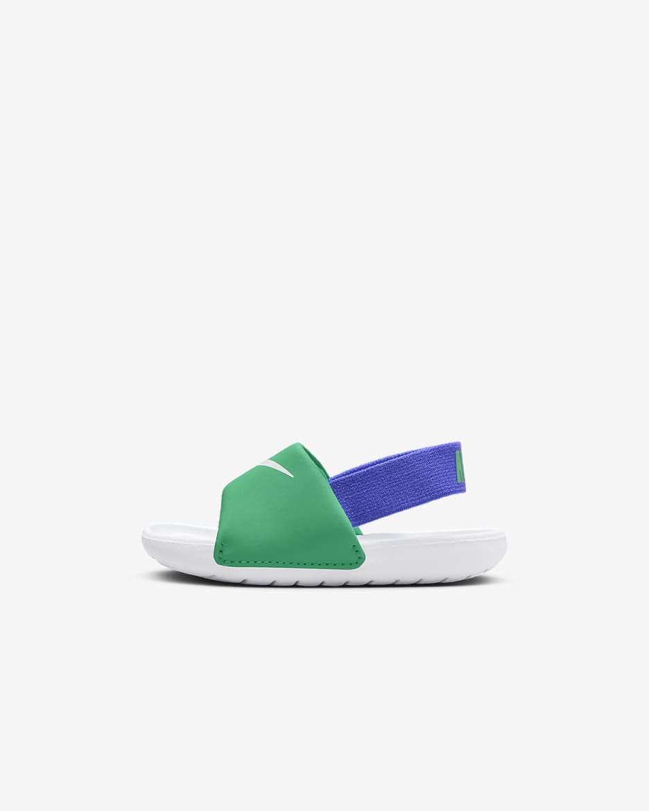 Nike Kawa Baby & Toddler Slides - Stadium Green/Persian Violet/White/Summit White