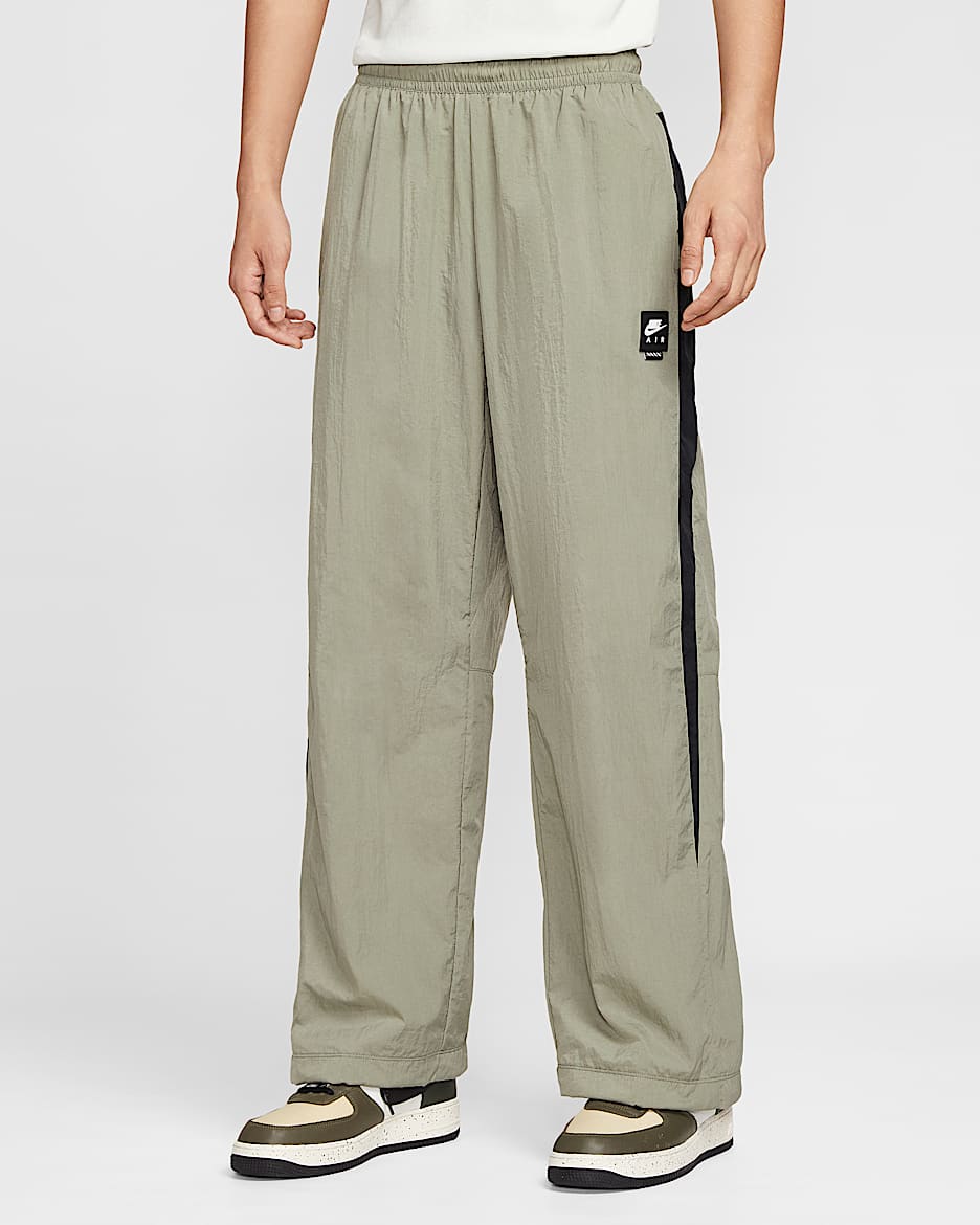 Nike Air Men's Woven Tracksuit Bottoms - Light Army/Black/Black