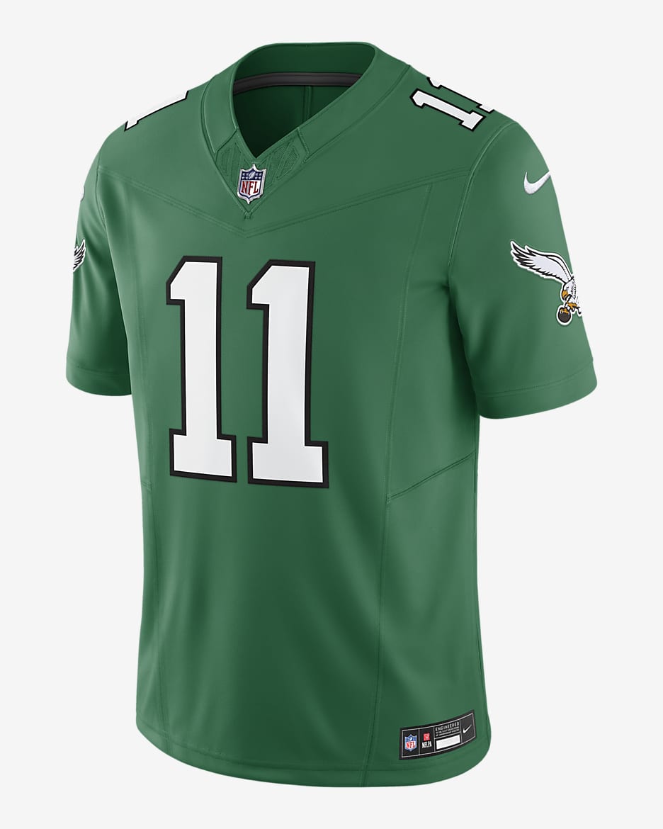 A.J. Brown Philadelphia Eagles Men's Nike Dri-FIT NFL Limited Football Jersey - Kelly Green