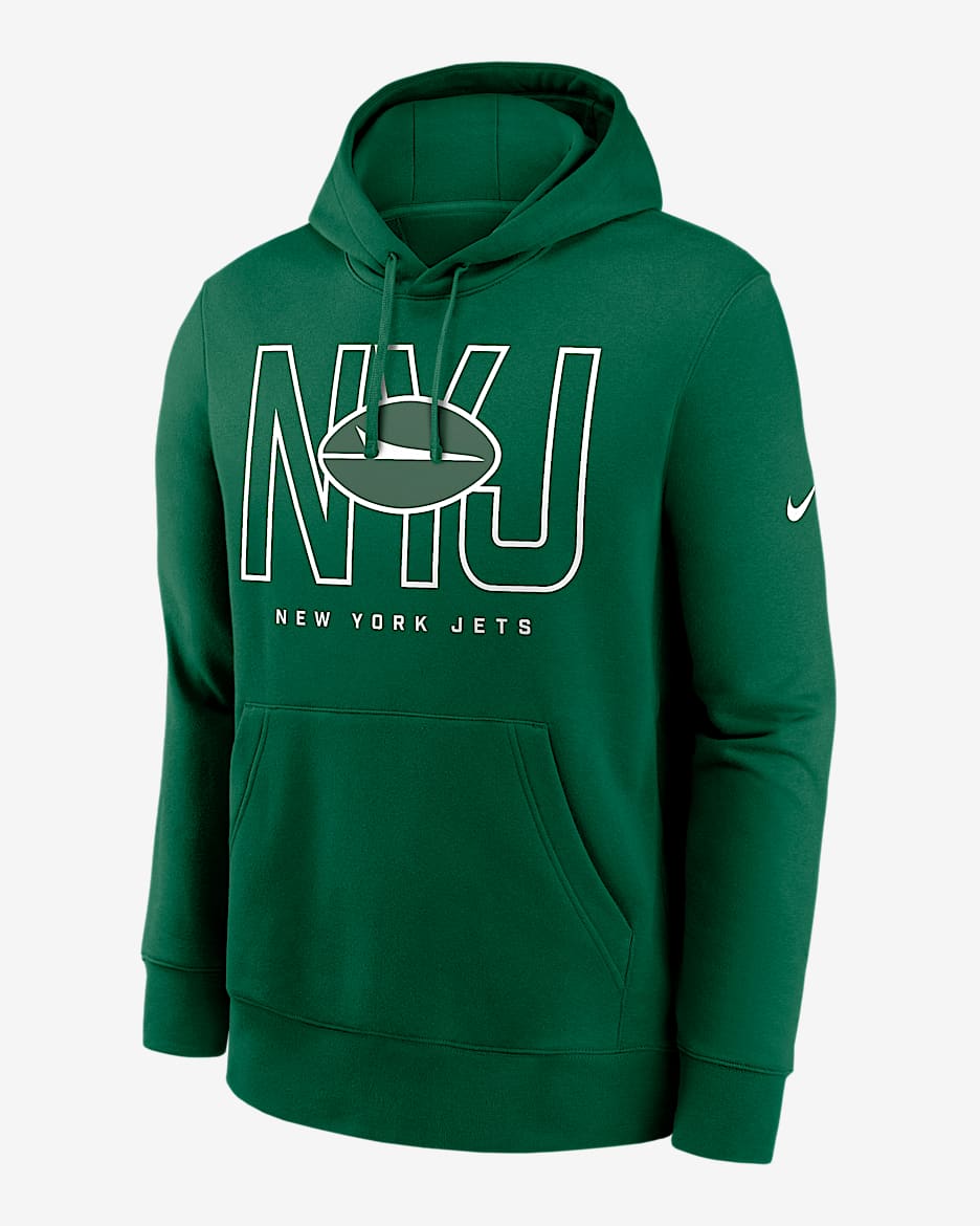 New York Jets Busted Play Club Men's Nike NFL Pullover Hoodie - Green