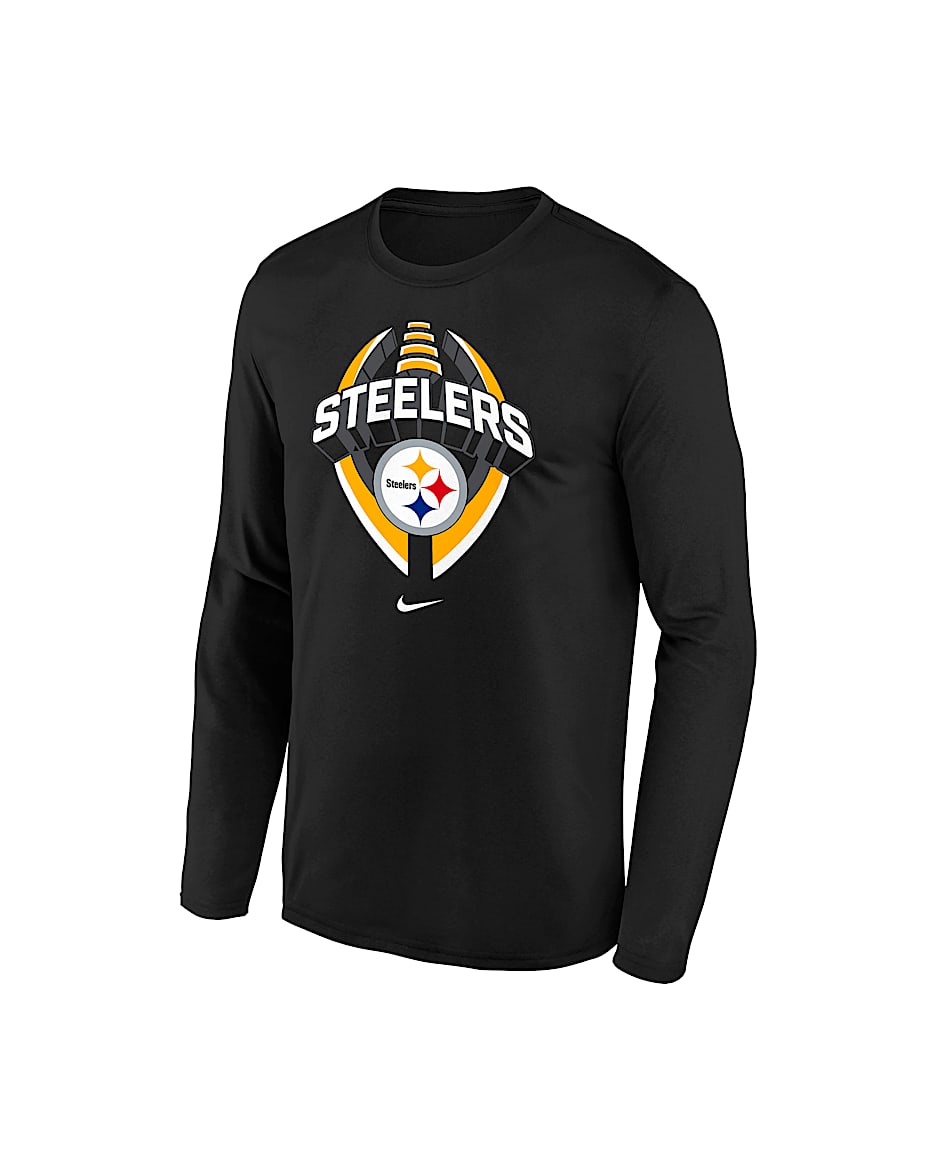 Pittsburgh Steelers Legend Icon Big Kids' Nike Dri-FIT NFL Long-Sleeve T-Shirt - Black