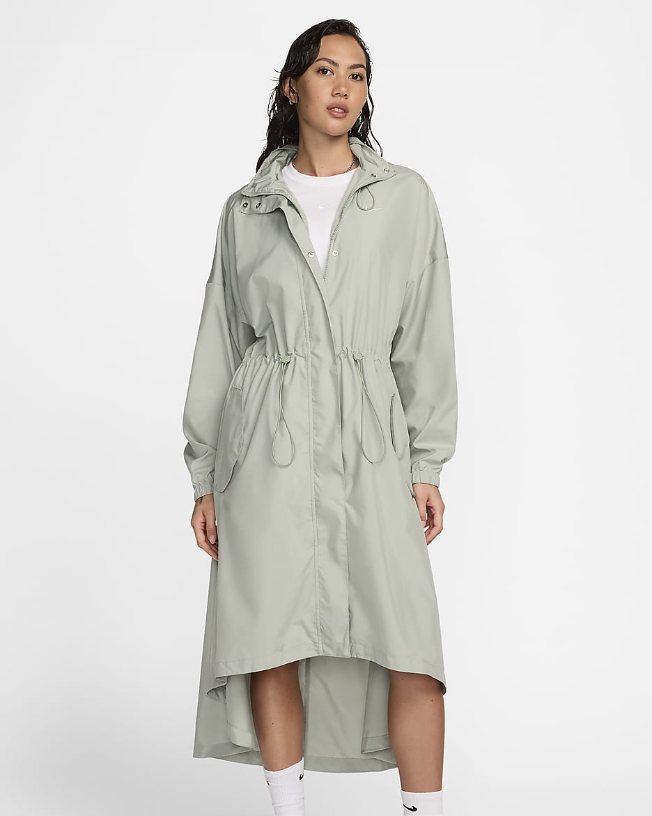 Nike Sportswear Essential Women's Trench Coat - Jade Horizon/Sail