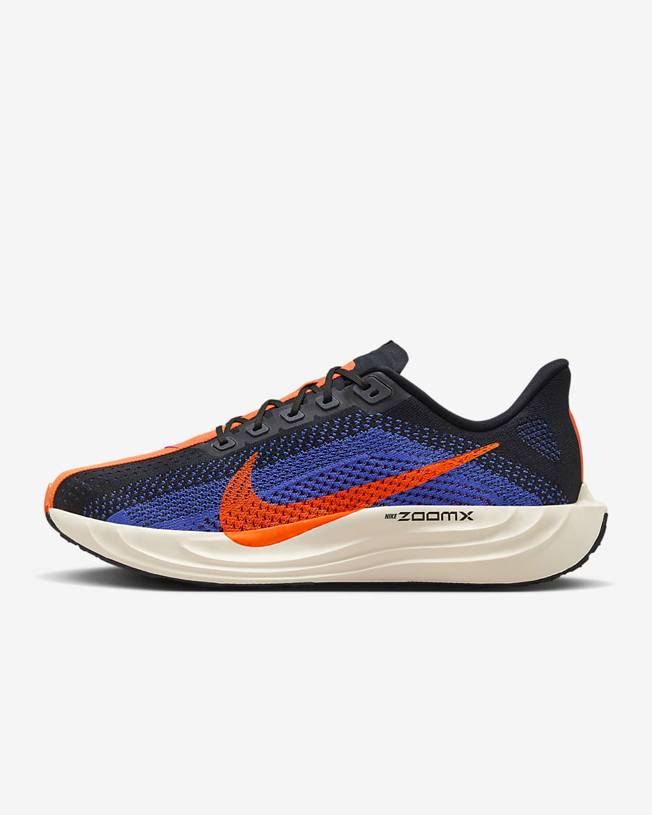 Chaussure de running sur route Nike Pegasus Plus pour homme - Noir/Astronomy Blue/Vivid Grape/Hyper Crimson