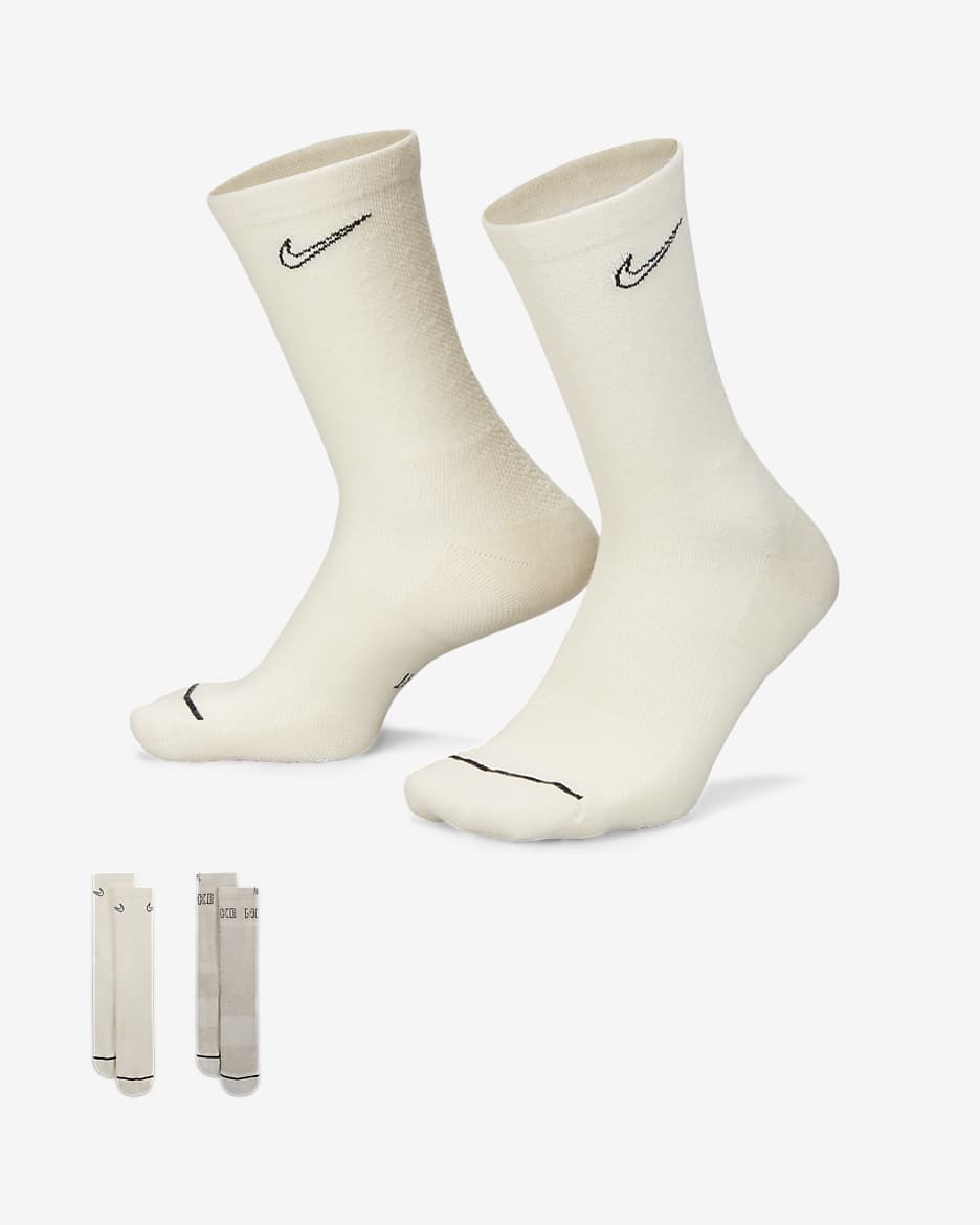 Calze di media lunghezza ammortizzate Nike Everyday Plus (2 paia) - Multicolore