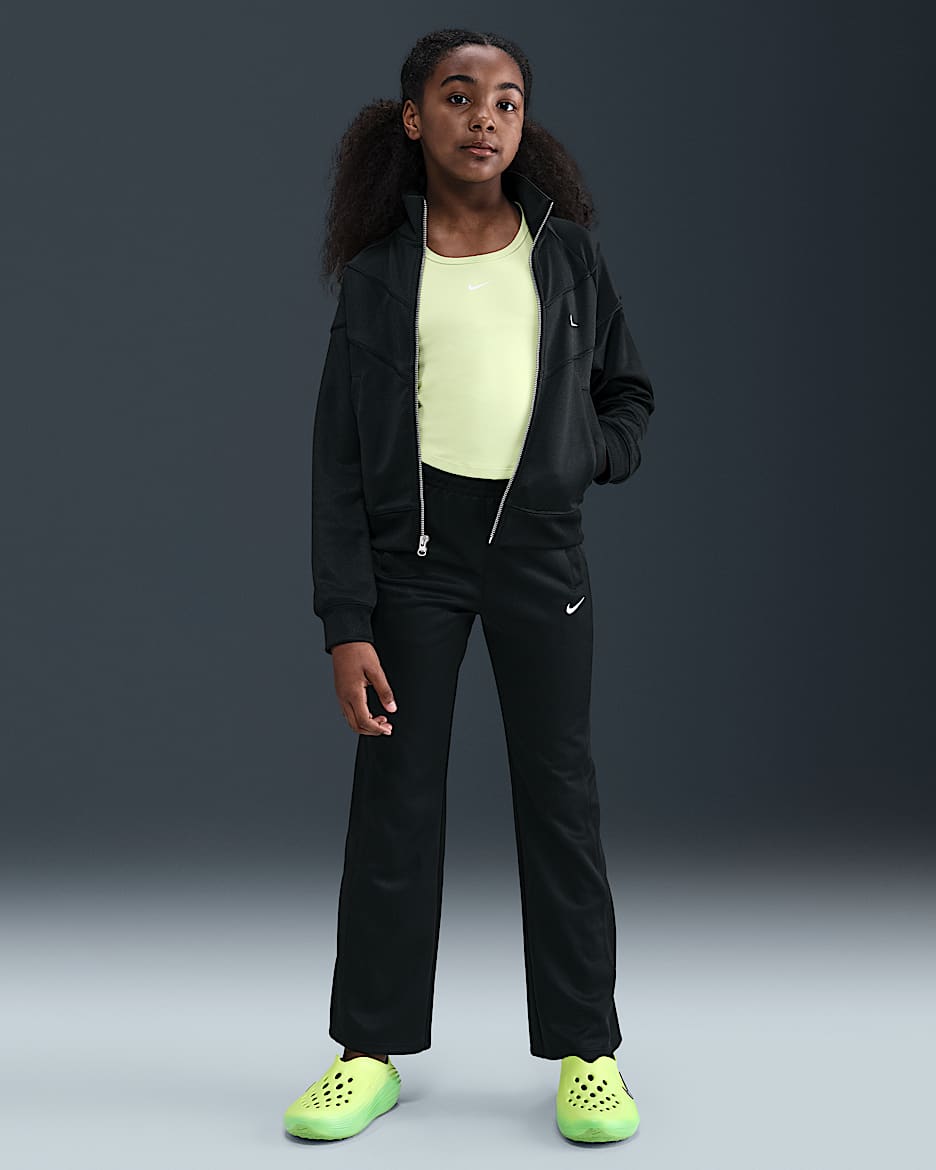 Nike Sportswear Older Kids' (Girls') Tracksuit Bottoms - Black/Black/White