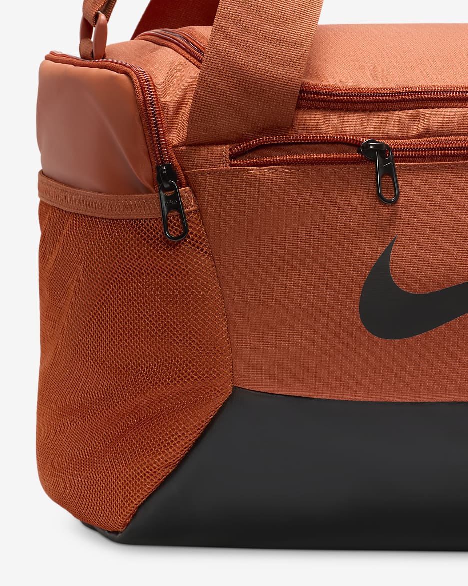 Nike Brasilia 9.5 Training Duffel Bag (Extra-Small, 25L) - Burnt Sunrise/Black/Black