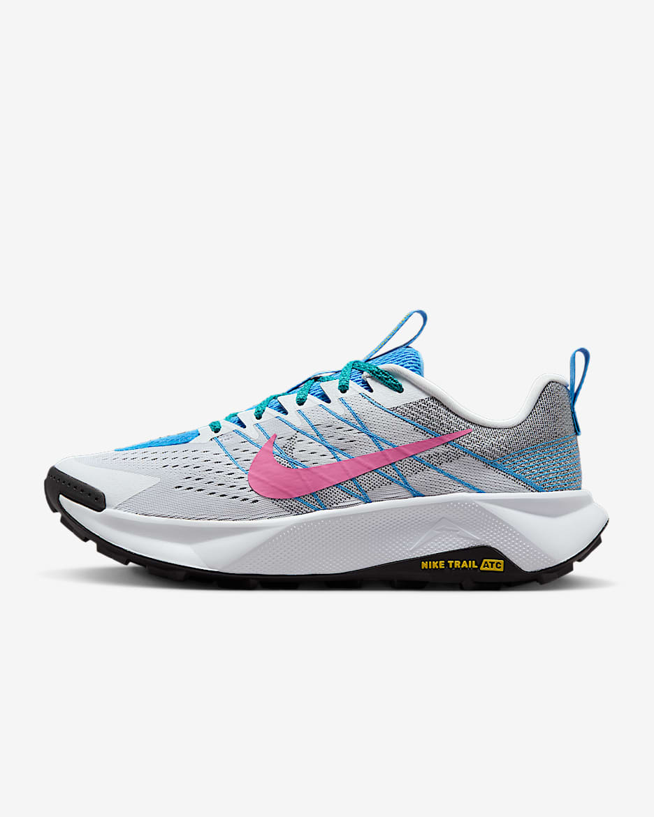 Nike Wildhorse 10 Men's Trail Running Shoes - White/Black/University Blue/Playful Pink