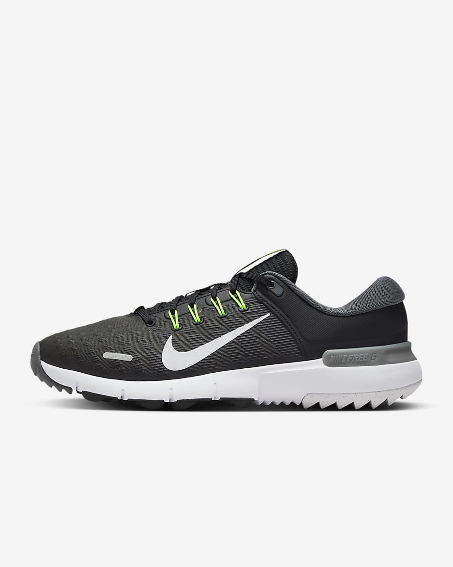 Nike Free Golf NN Golf Shoes (Wide) - Black/Iron Grey/Volt/White