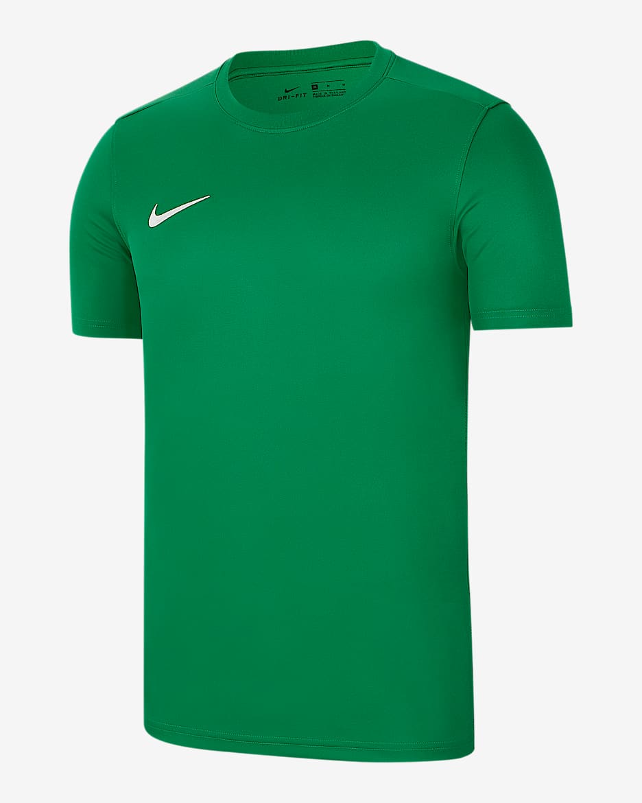 Nike Dri-FIT Park 7 Big Kids' Soccer Jersey - Pine Green/White