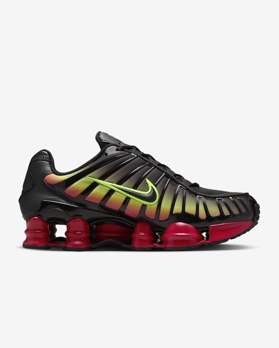 Nike Shox TL Shoes - Black/Volt/Fire Red/Black